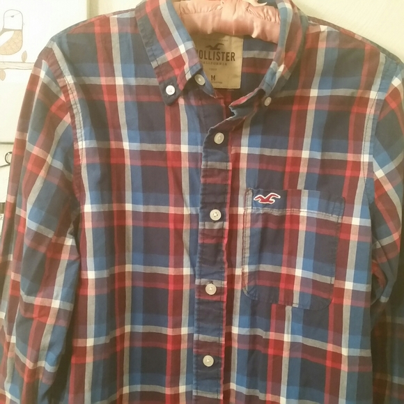 Hollister plaid button down shirt, M - Picture 3 of 6